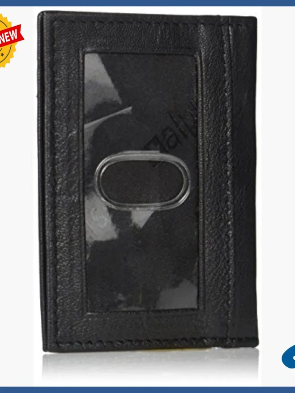 Men's Leather Bifold Wallet with ID Window and Gusseted Pocket